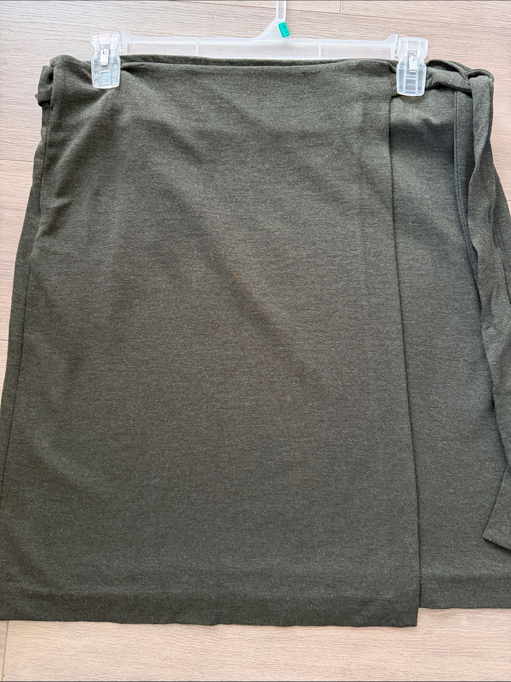 LOFT Olive Wrap Pencil Skirt